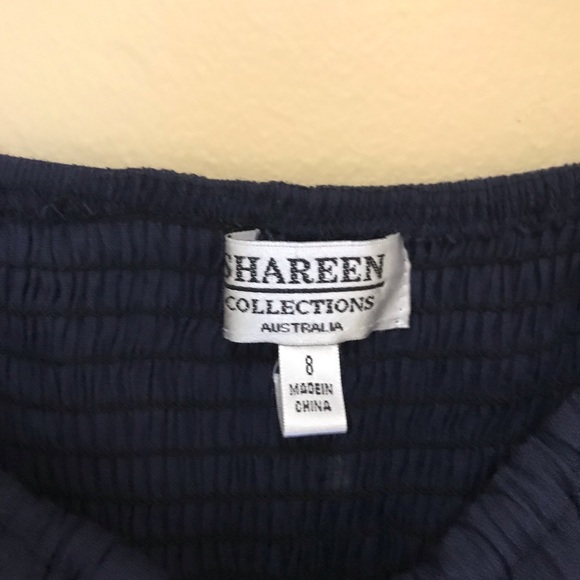 Navy Blue Shirred Bodycon Mini Dress - Picture 5 of 6